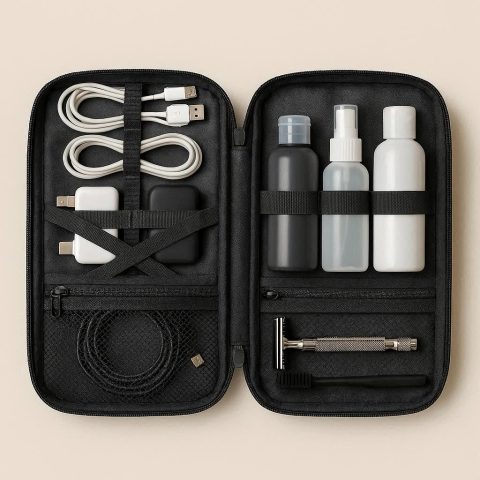 27 Digital Nomad Tech & Toiletry Hybrid Organizer