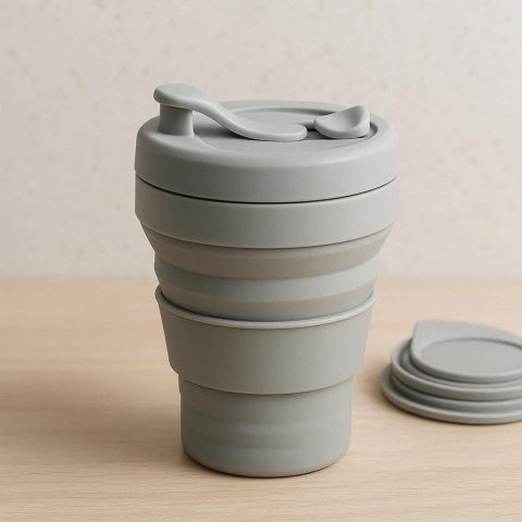 9 Collapsible Silicone Travel Cup - Space-Saving Hydration